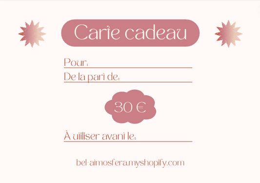 Carte cadeau Bel'atmosfera