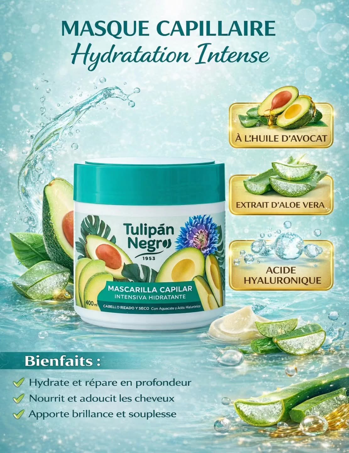Masque capillaire tulipan
