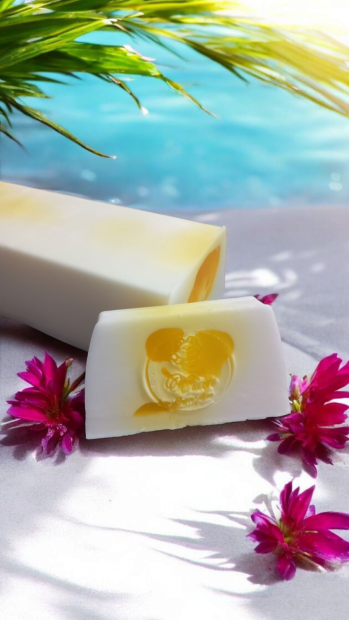 Tranche de savon artisanale monoï