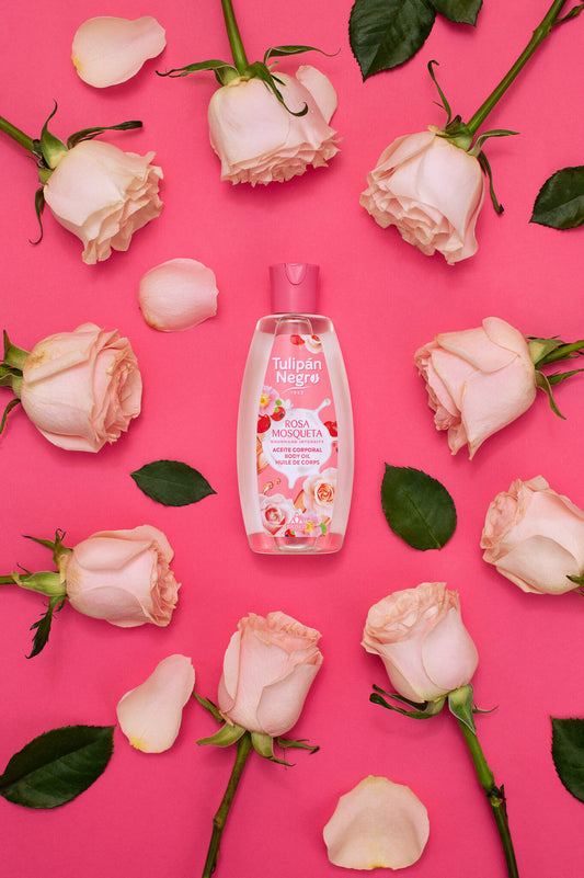 Huile sèche corporels musc rose