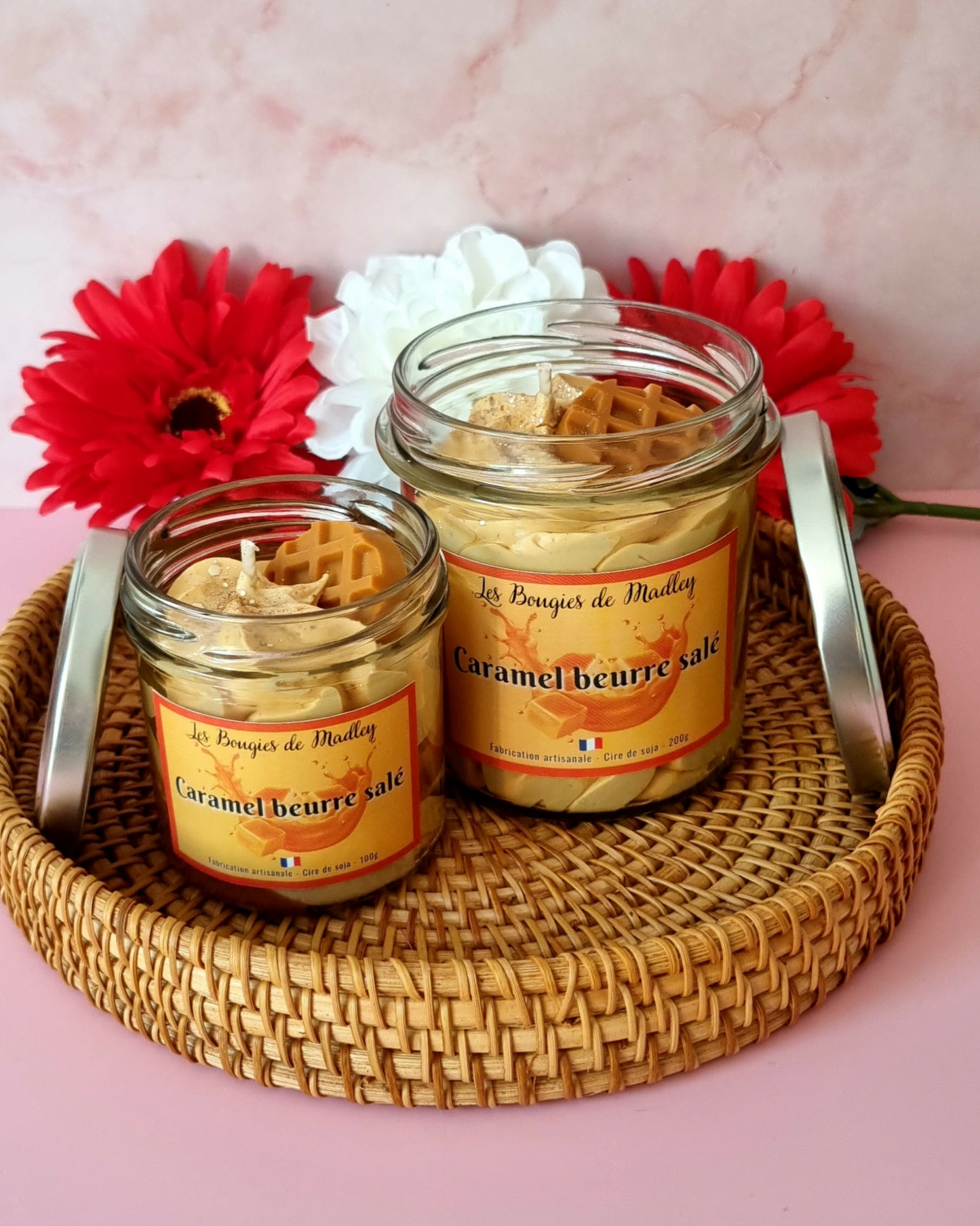 Bougies gourmandes caramel beurre salé